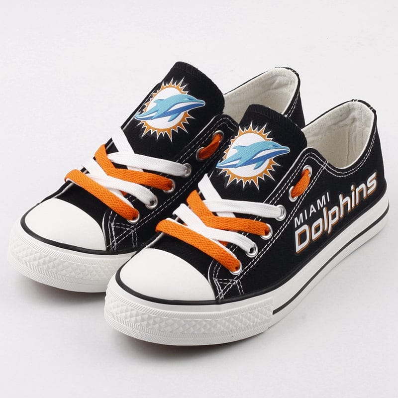 Miami Dolphins Low Top Canvas Sport Sneakers Shoes For Men Women Fans 2 Miami Dolphins Low Top Canvas Sport Sneakers Shoes For Men Women Fans - Image 2