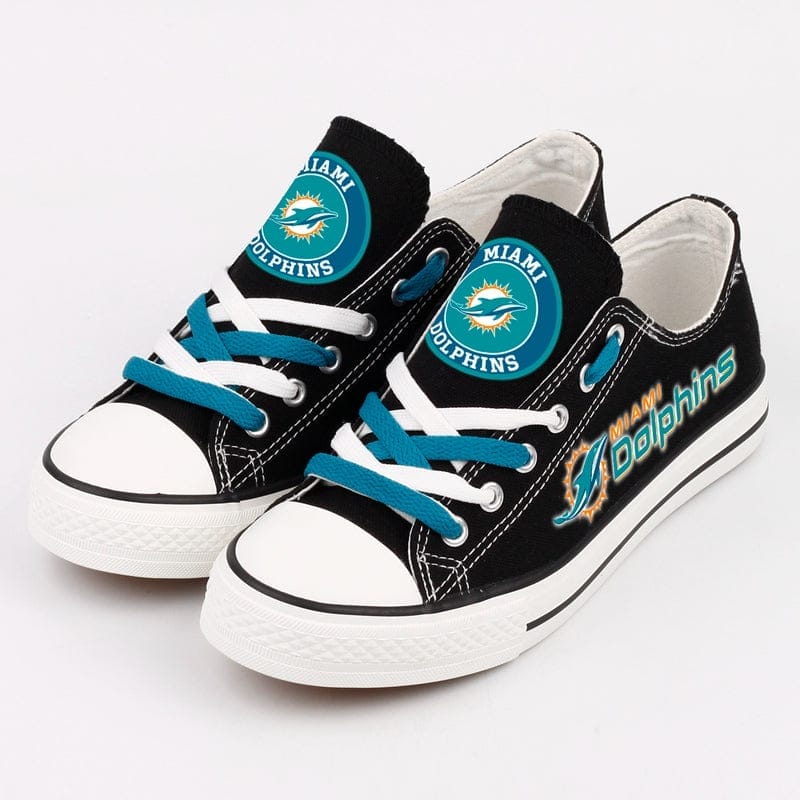 Miami Dolphins Low Top Canvas Sport Sneakers Shoes For Men Women Fans 4 Miami Dolphins Low Top Canvas Sport Sneakers Shoes For Men Women Fans - Image 4