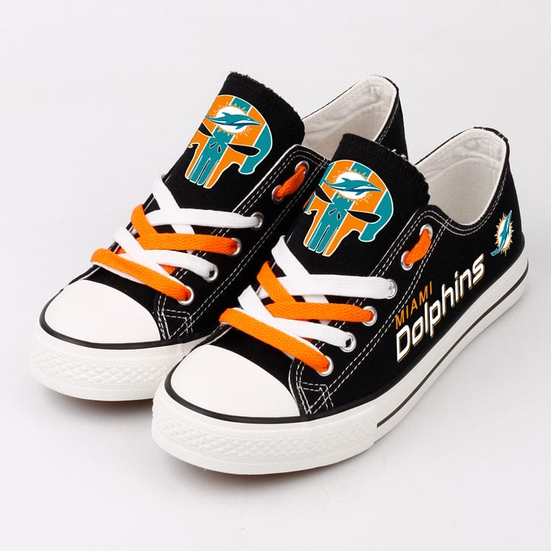 Miami Dolphins Low Top Canvas Sport Sneakers Shoes For Men Women Fans 5 Miami Dolphins Low Top Canvas Sport Sneakers Shoes For Men Women Fans - Image 5