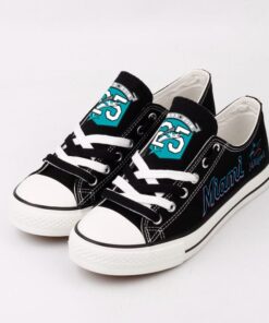 Miami Marlins Limited Print Low Top Canvas Shoes Sport Sneakers For Men Women Fans