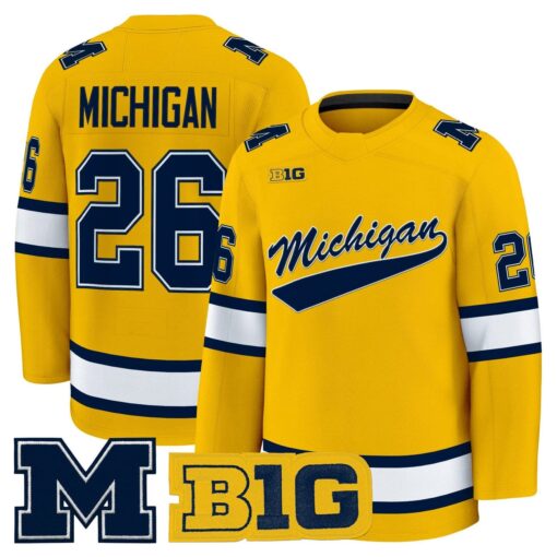 Michigan Jersey #26 Michigan Wolverines 2025-26 Premium All Stitched