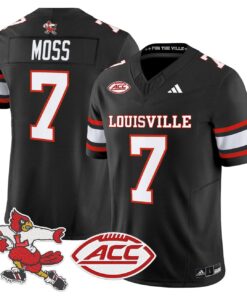 Alternative view of Miller Moss Jersey #7 Louisville Cardinals 2025 Vapor Limited Stitched