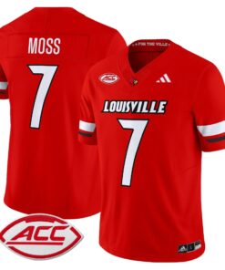 Miller Moss Jersey 7 Louisville Cardinals 2025 Vapor Stitched Red