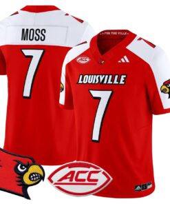 Miller Moss Jersey 7 Louisville Cardinals 2025 Vapor Stitched Red Alter