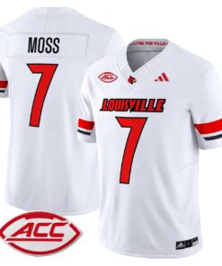 Miller Moss Jersey 7 Louisville Cardinals 2025 Vapor Stitched White