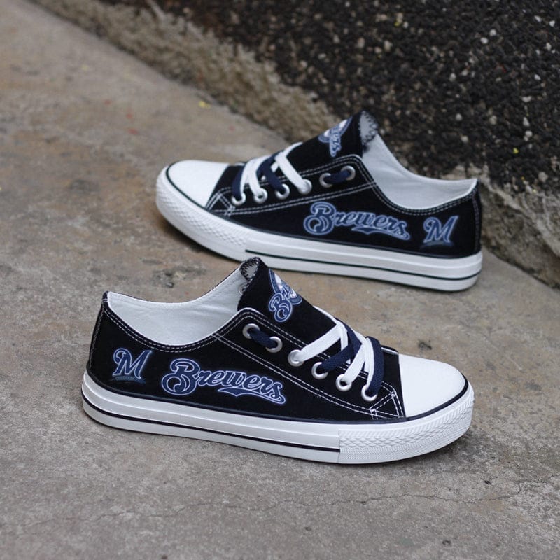 Milwaukee Brewers Limited Print Low Top Canvas Shoes Sport Sneakers For Men Women Fans - Image 6