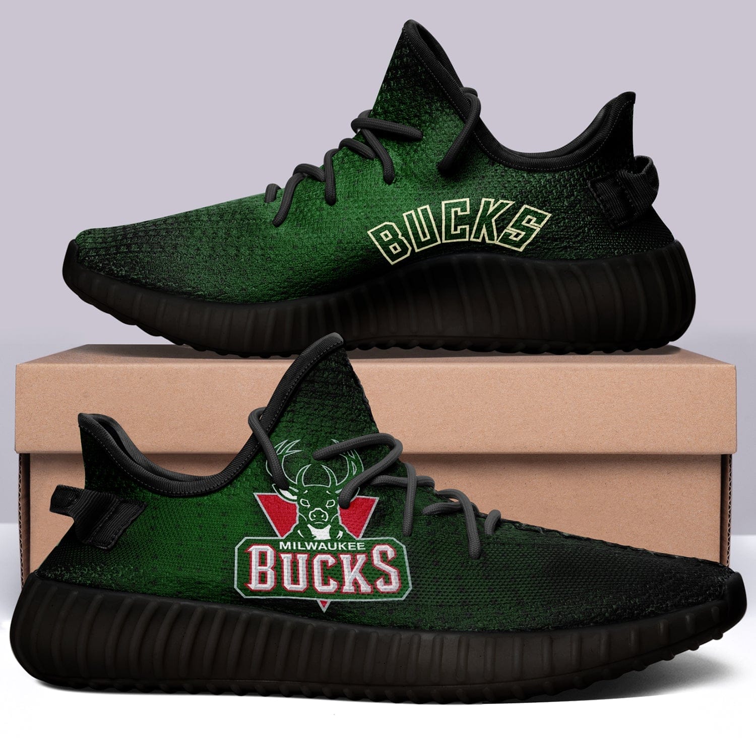 Milwaukee Bucks NBA 350v Yeezy Sneakers For Men Women Fans 2 Milwaukee Bucks NBA 350v Yeezy Sneakers For Men Women Fans - Image 2