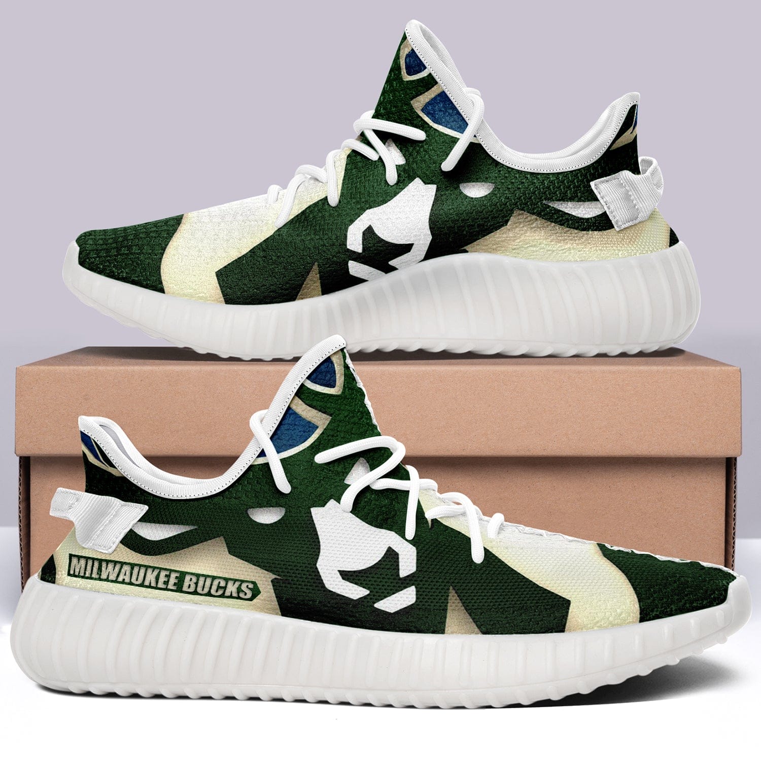Milwaukee Bucks NBA 350v Yeezy Sneakers For Men Women Fans 4 Milwaukee Bucks NBA 350v Yeezy Sneakers For Men Women Fans - Image 4