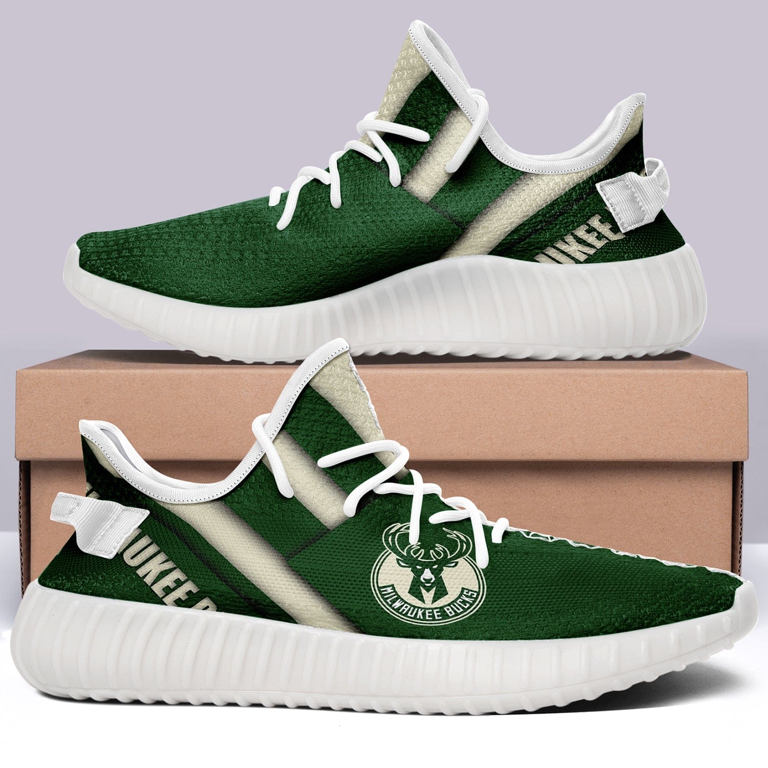 Milwaukee Bucks NBA 350v Yeezy Sneakers For Men Women Fans 6 Milwaukee Bucks NBA 350v Yeezy Sneakers For Men Women Fans - Image 6
