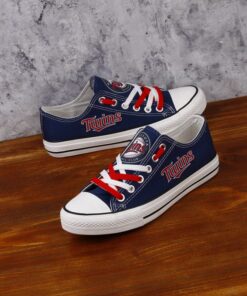 Alternative view of Minnesota Twins Limited Print Low Top Canvas Shoes Sport Sneakers For Men Women Fans