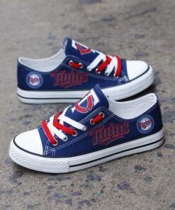 Miami Marlins Limited Print Low Top Canvas Shoes Sport Sneakers For Men Women Fans 20 Minnesota Twins Limited Print MLB Students Low Top Canvas Shoes Sport Sneakers 2
