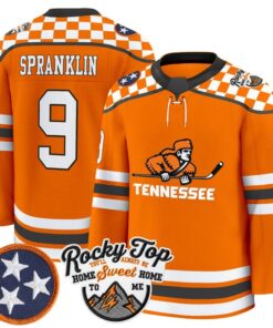 Mitchell Spranklin Jersey 9 Tennessee Volunteers 2025 26 Premium Stitched Orange