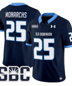 Monarchs Jersey #25 Old Dominion Monarchs 2025 Vapor Limited Stitched Navy