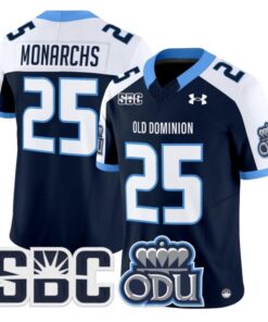 Monarchs Jersey #25 Old Dominion Monarchs 2025 Vapor Limited Stitched Navy Alter