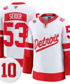 Moritz Seider Jersey 53 Red Wings 10 Alex Delvecchio Honoring Stadium Series