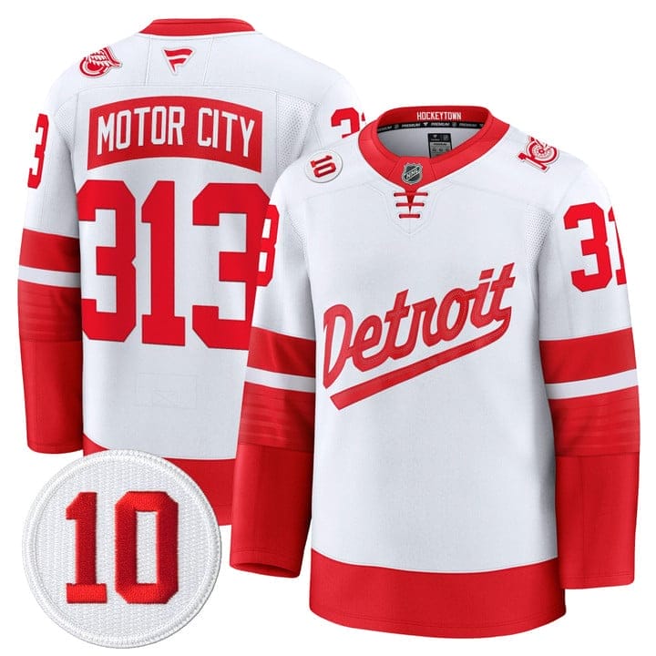 Motor City Jersey #313 Detroit Red Wings #10 Alex Delvecchio Honoring Stitched - Image 4