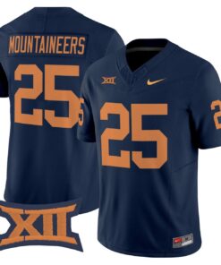 Mountaineers Jersey #25 West Virginia Mountaineers 1965 Throwback Vapor Stitched