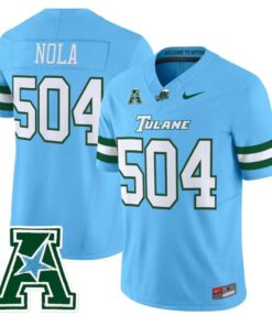 Alternative view of NOLA Jersey #504 Tulane Green Wave 2025 Vapor Limited Stitched