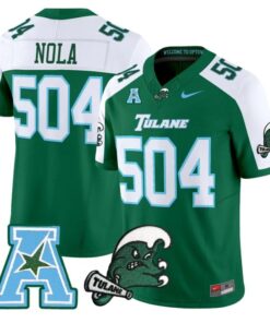 NOLA Jersey #504 Tulane Green Wave 2025 Vapor Limited Stitched 7 NOLA Jersey 504 Tulane Green Wave 2025 Vapor Limited Stitched Green Alter 25fce0bc fc6a 4189 a761 086dc5c339ff