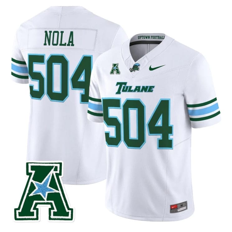 NOLA Jersey #504 Tulane Green Wave 2025 Vapor Limited Stitched 5 NOLA Jersey #504 Tulane Green Wave 2025 Vapor Limited Stitched - Image 5