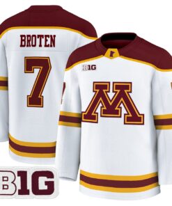 Neal Broten Jersey 7 Minnesota Golden Gophers 2025 26 Stitched White