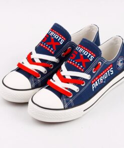 New England Patriots Low Top Canvas Sport Sneakers Shoes For Men Women Fans