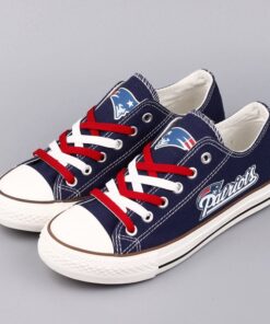 New England Patriots 1 Low Top Canvas Sport Sneakers Shoes For Men Women Fans