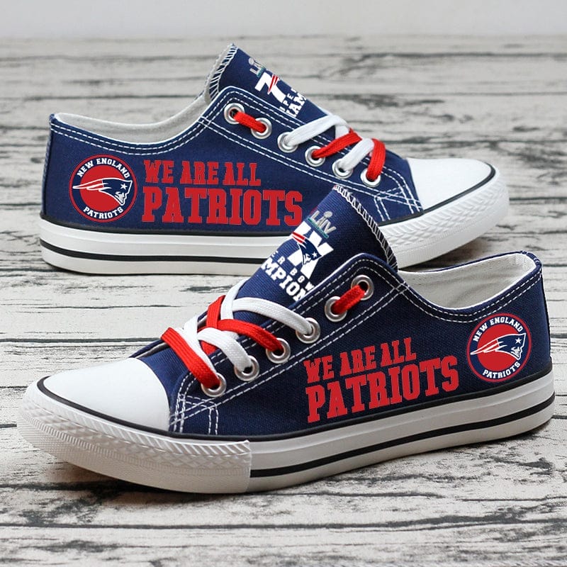 New England Patriots Low Top Canvas Sport Sneakers Shoes For Men Women Fans