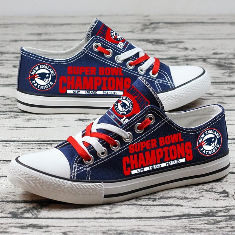 New England Patriots Low Top Canvas Sport Sneakers Shoes For Men Women Fans - Image 6