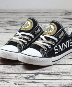Alternative view of New Orleans Saints Low Top Canvas Sport Sneakers Shoes For Men Women Fans