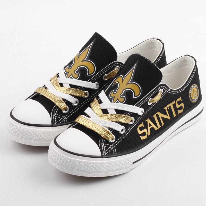 New Orleans Saints Low Top Canvas Sport Sneakers Shoes For Men Women Fans - Image 2