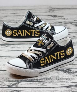 New Orleans Saints Limited Print NFL Students Low Top Canvas Shoes Sport Sneakers 3 1bd2bc7a 3852 418b a6cc 92df5ae42027