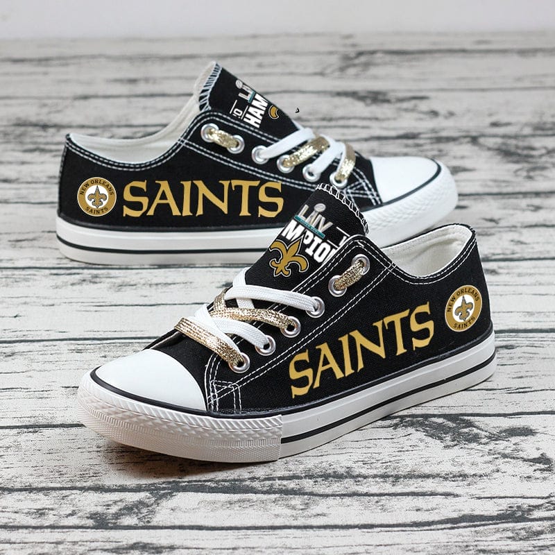 New Orleans Saints Low Top Canvas Sport Sneakers Shoes For Men Women Fans - Image 5