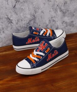 New York Mets Limited Print Low Top Canvas Shoes Sport Sneakers For Men Women Fans