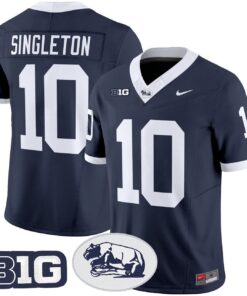 Alternative view of Nicholas Singleton Jersey #10 Penn State Nittany Lions 2025 Throwback Limited Stitched