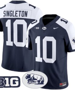Nicholas Singleton Jersey #10 Penn State Nittany Lions 2025 Throwback Limited Stitched