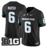 NickMarshJersey 6MichiganStateSpartans2025VaporStitchedBlack