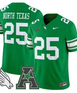 North Texas Jersey #25 North Texas Mean Green 2025 Vapor Stitched Green