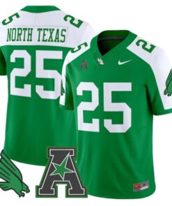 North Texas Jersey #25 North Texas Mean Green 2025 Vapor Stitched Green Alter