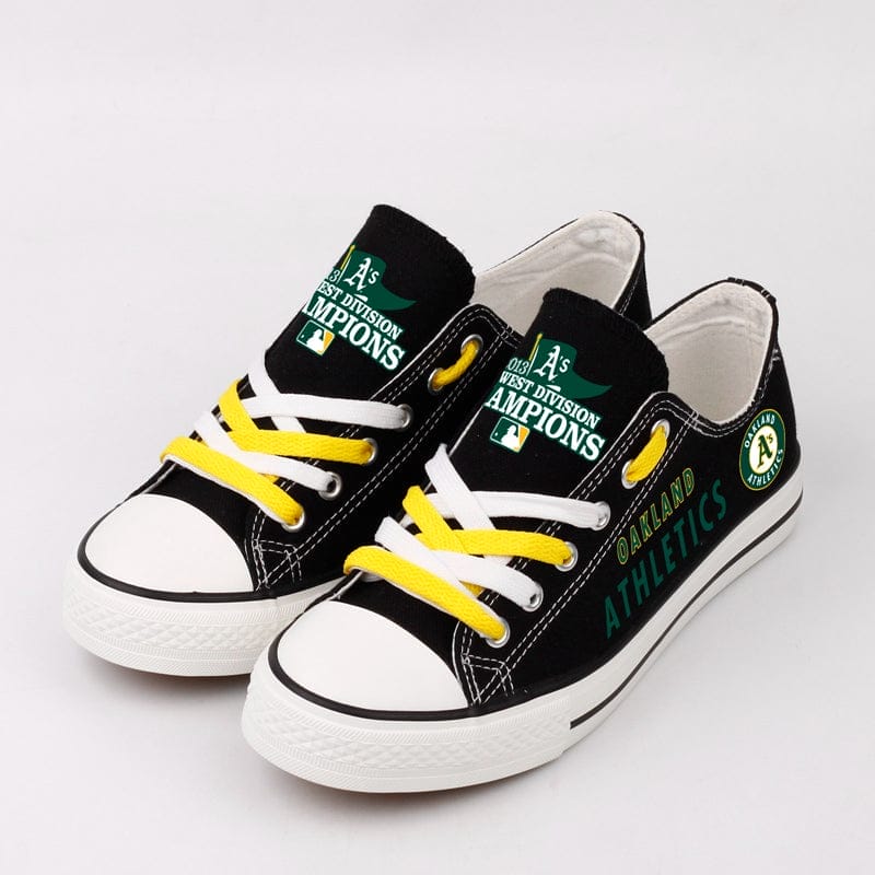 Oakland Athletics Limited Print Low Top Canvas Shoes Sport Sneakers For Men Women Fans