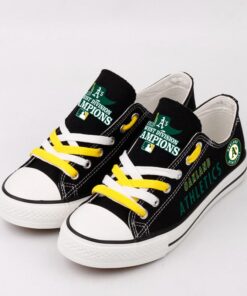 Oakland Athletics Limited Print Low Top Canvas Shoes Sport Sneakers For Men Women Fans