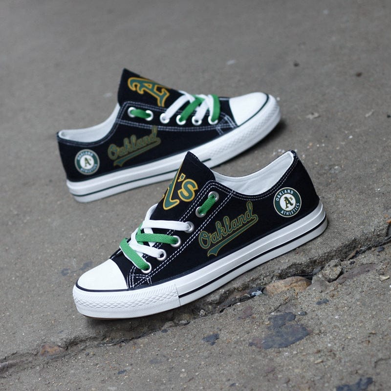 Oakland Athletics Limited Print Low Top Canvas Shoes Sport Sneakers For Men Women Fans - Image 2