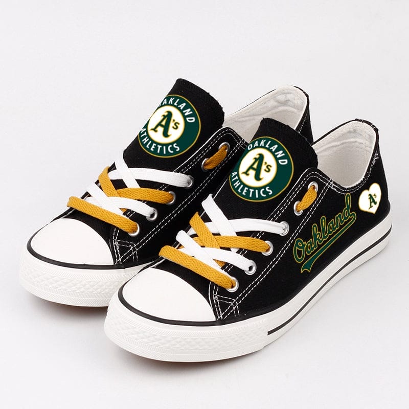 Oakland Athletics Limited Print Low Top Canvas Shoes Sport Sneakers For Men Women Fans - Image 4