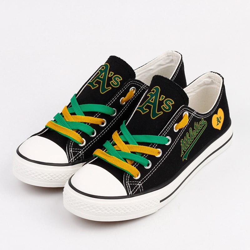 Oakland Athletics Limited Print Low Top Canvas Shoes Sport Sneakers For Men Women Fans - Image 4