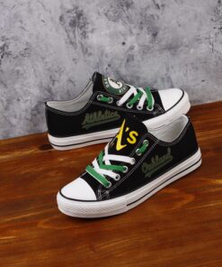 Alternative view of Oakland Athletics Limited Print Low Top Canvas Shoes Sport Sneakers For Men Women Fans