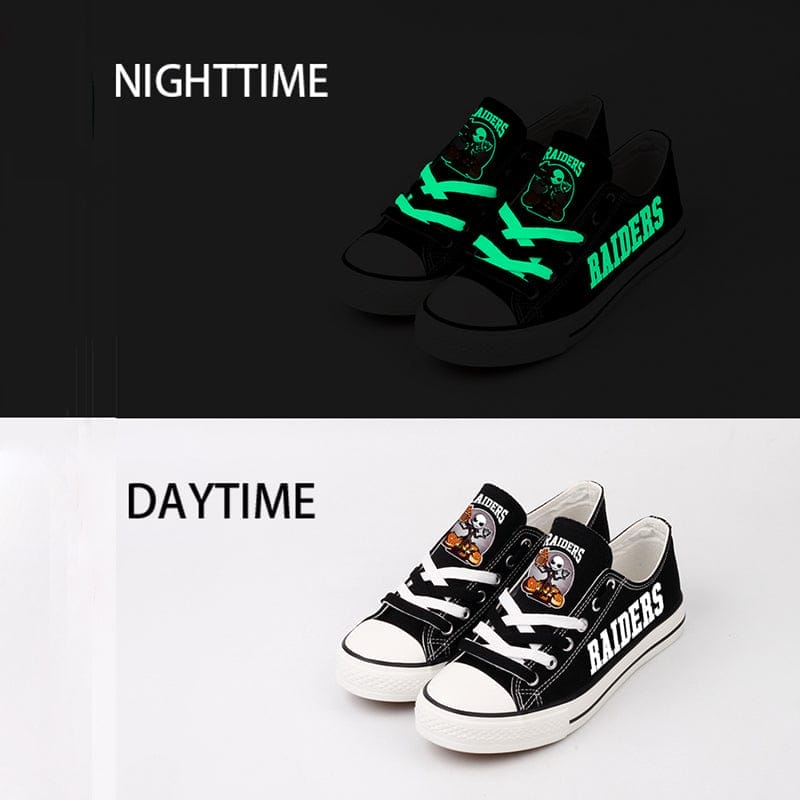 Oakland Raiders Low Top Canvas Sport Sneakers Shoes For Men Women Fans - Image 5