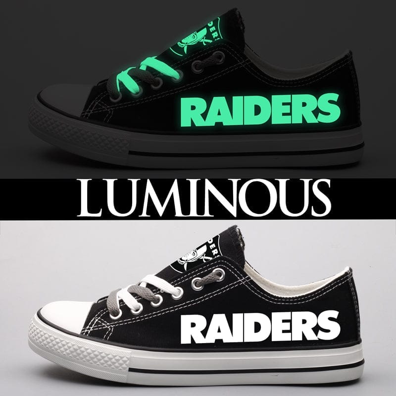 Oakland Raiders Low Top Canvas Sport Sneakers Shoes For Men Women Fans - Image 3