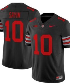 Alternative view of Ohio State Buckeyes #10 Julian Sayin Jersey V3 2025 F.U.S.E. Football Stitched