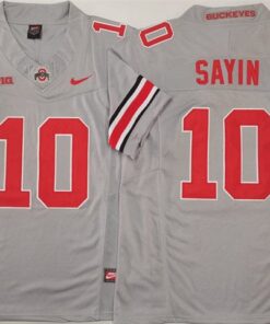 Alternative view of Ohio State Buckeyes #10 Julian Sayin Jersey 2025 F.U.S.E. Football Stitched