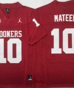 Oklahoma Sooners #10 John Mateer Jersey 2025 F.U.S.E. Football Stitched